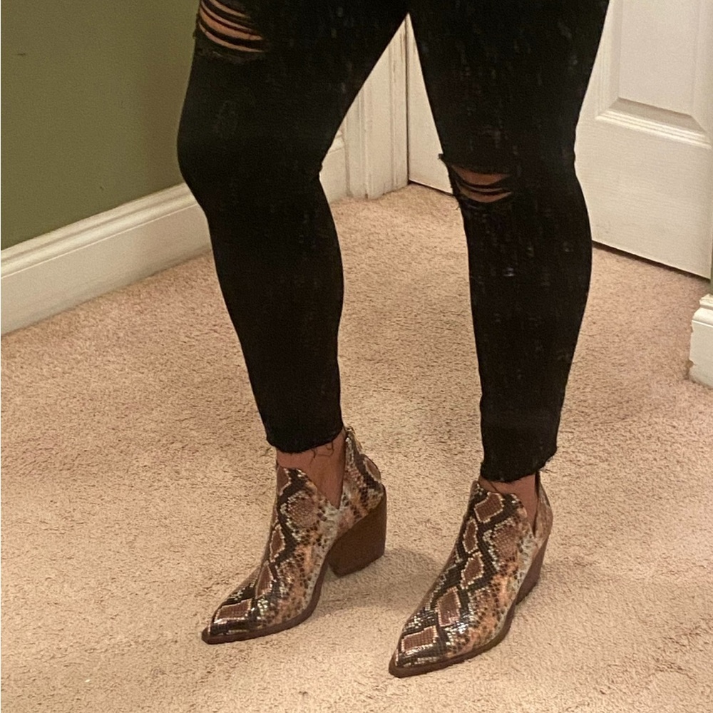 Vince Camuto Snakeskin Ankle Boots
